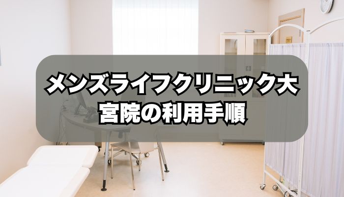 メンズライフクリニック大宮院の利用手順